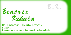 beatrix kukula business card